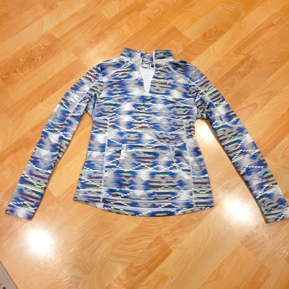 Fila Women's Half Zip Pullover Long Sleeve Top Size M
